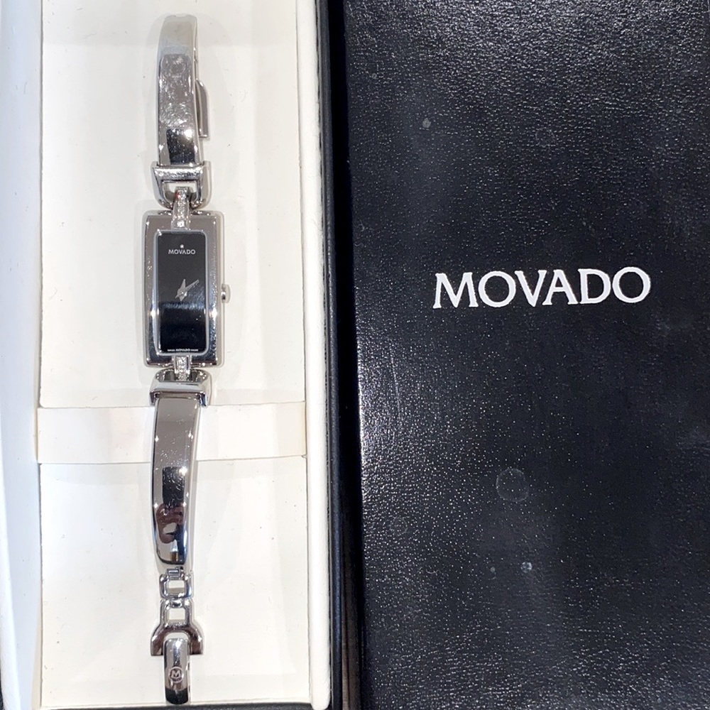 Movado Women Quartz Diamond Stainless Steel Watch